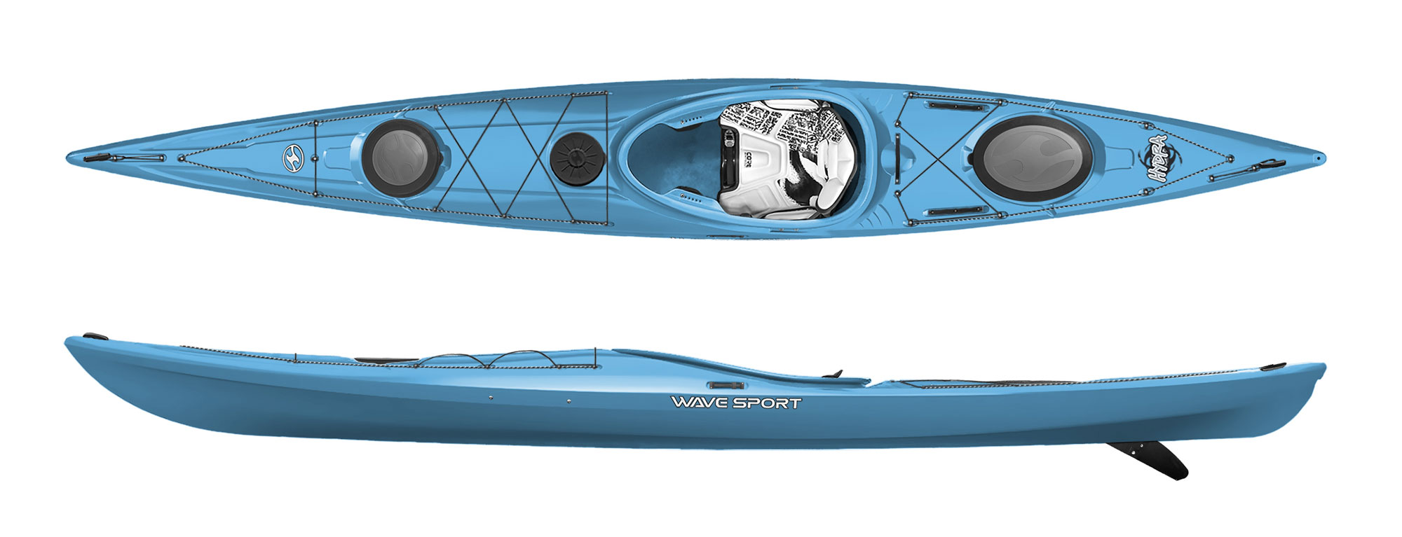 kayak-Hydra-145-Maya-Blue едноместен sit-in каяк Hydra - син