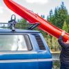 Loading kayak with Load assist ShowBoat 66 on the roof