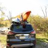 Foldaway J-folding kayak carrier Malone MPG132 with two kayaks