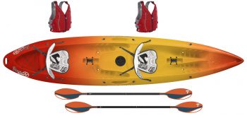 double sit-on kayak Gemini color Citrus Twist, set