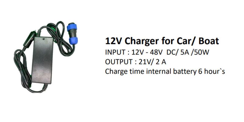 12V charger зfor el. motors Kicker и Cruiser