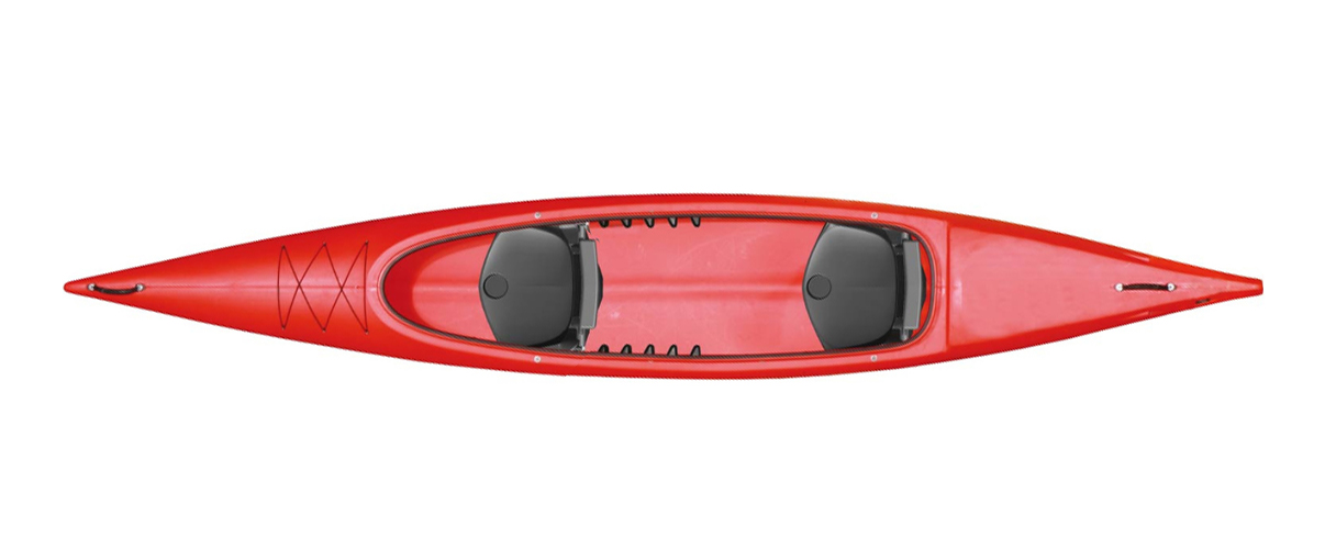 двуместен каяк Prijon CL 470 Relax Basic, червен